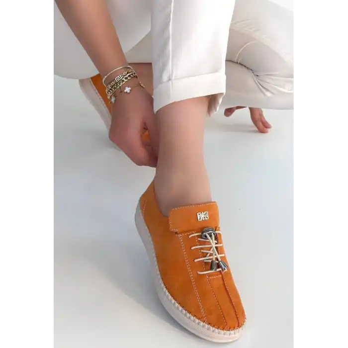 WARTE TURUNCU SÜET BAĞCIKLI SPOR AYAKKABI