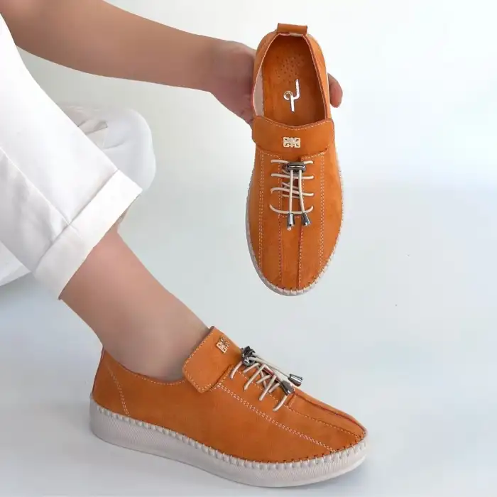 WARTE TURUNCU SÜET BAĞCIKLI SPOR AYAKKABI