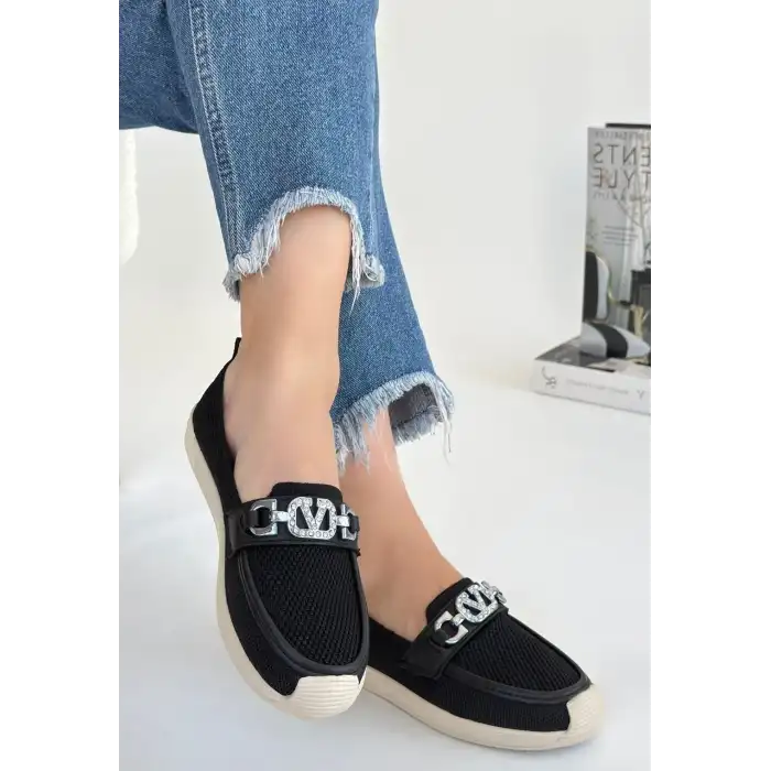 WATA SİYAH TRİKO BABET AYAKKABI