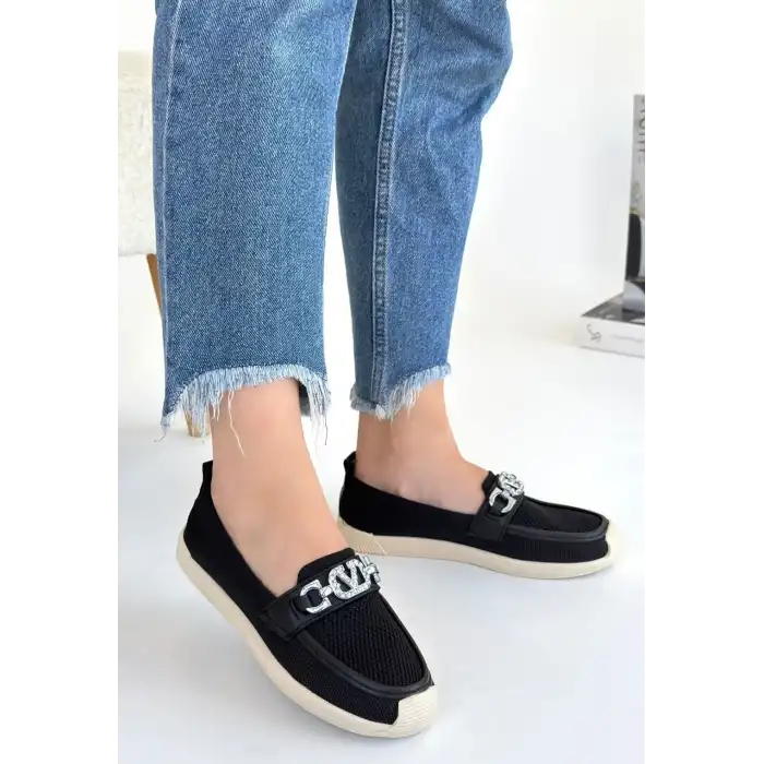 WATA SİYAH TRİKO BABET AYAKKABI