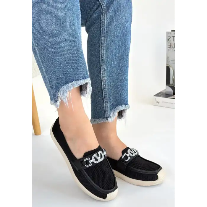 WATA SİYAH TRİKO BABET AYAKKABI