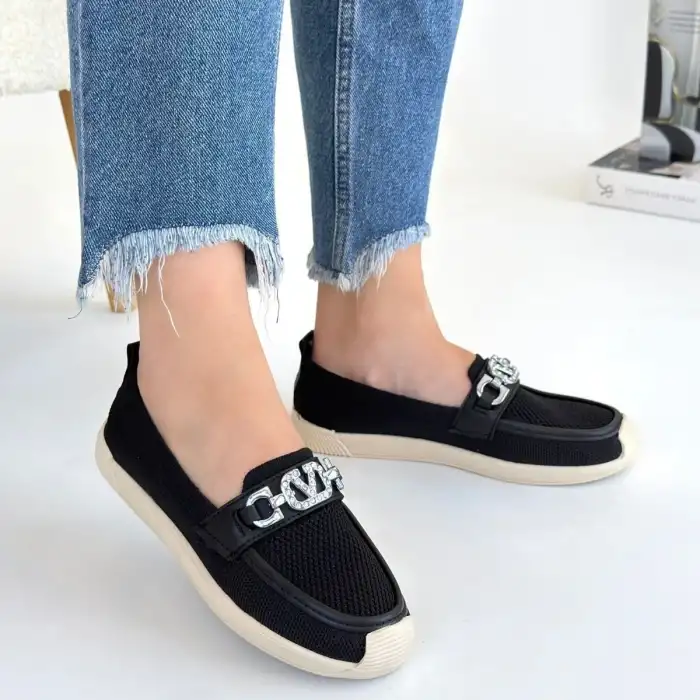 WATA SİYAH TRİKO BABET AYAKKABI