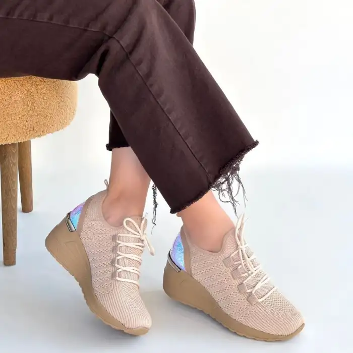 WEOR BEJ TRİKO BAĞCIKLI SPOR AYAKKABI