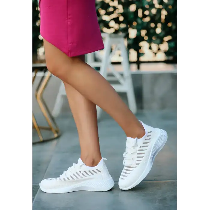 WİNA BEYAZ TRİKO SPOR AYAKKABI