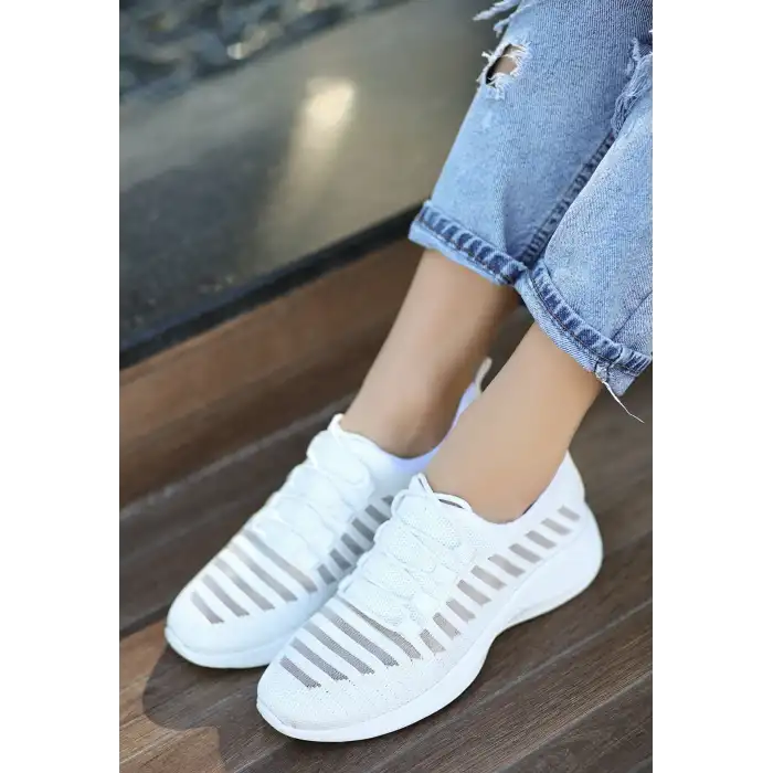 WİNA BEYAZ TRİKO SPOR AYAKKABI