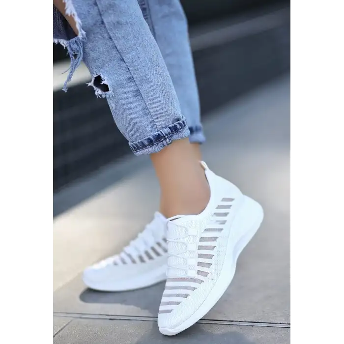 WİNA BEYAZ TRİKO SPOR AYAKKABI