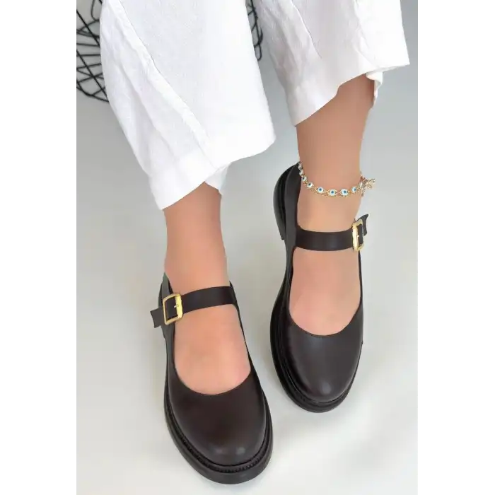 YOKOX KAHVERENGİ CİLT OXFORD AYAKKABI