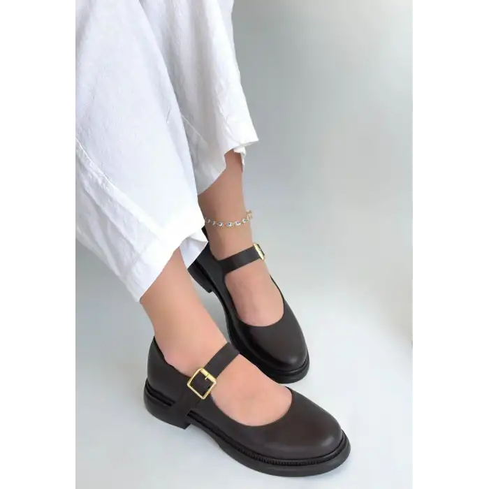 YOKOX KAHVERENGİ CİLT OXFORD AYAKKABI