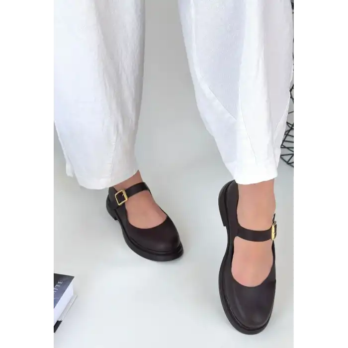 YOKOX KAHVERENGİ CİLT OXFORD AYAKKABI