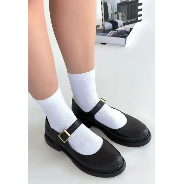 YOKOX SİYAH CİLT OXFORD AYAKKABI