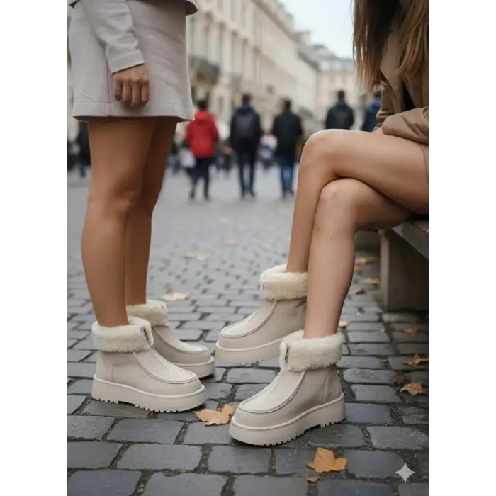 ZİNYA BEJ SÜET BOT