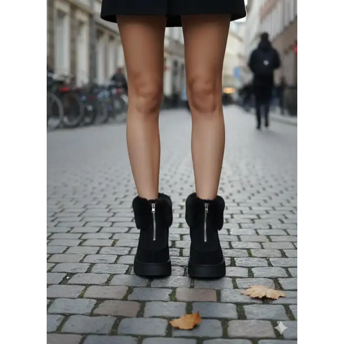 ZİNYA SİYAH SÜET BOT