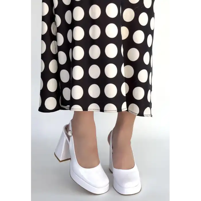 ZUDA BEYAZ RUGAN PLATFORM TOPUK AYAKKABI