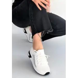 BELAN BEYAZ TRİKO BAĞCIKLI SPOR AYAKKABI