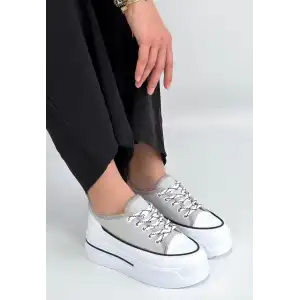 DALEN GRİ KETEN BAĞCIKLI SPOR AYAKKABI