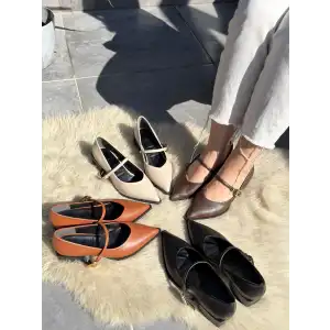 GALYE TABA CİLT TOPUKLU AYAKKABI