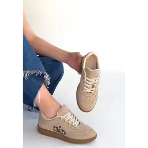 LENDO BEJ SÜET BAĞCIKLI SPOR AYAKKABI