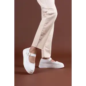 LUNNİ BEYAZ KETEN SPOR AYAKKABI