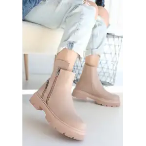 MENTA NUDE CİLT FERMUAR AKSESUARLI BOT