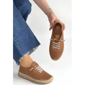 MERJA TABA DERİ BAĞCIKLI SPOR AYAKKABI