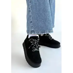 MUDEN SİYAH SÜET BAĞCIKLI BOT