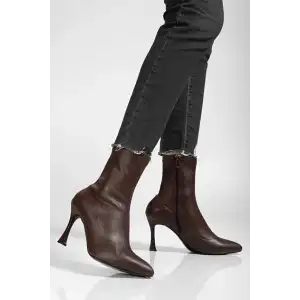 ORJEN KAHVERENGİ CİLT STREÇ TOPUKLU BOT