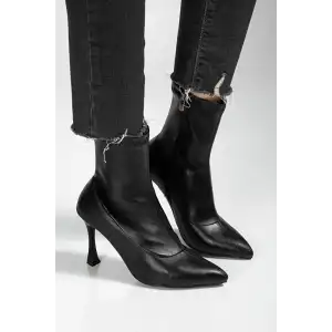 ORJEN SİYAH CİLT STREÇ TOPUKLU BOT