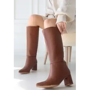 ROKSA TABA CİLT TOPUKLU ÇİZME