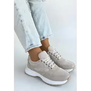 SLAR BEJ CİLT BAĞCIKLI SPOR AYAKKABI