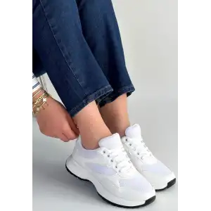 SLAR BEYAZ CİLT SPOR AYAKKABI