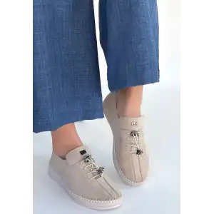 WARTE BEJ SÜET BAĞCIKLI SPOR AYAKKABI