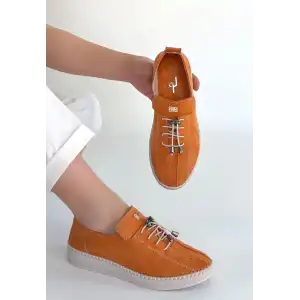 WARTE TURUNCU SÜET BAĞCIKLI SPOR AYAKKABI