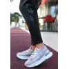 ALEH GRİ CİLT BAĞCIKLI SPOR AYAKKABI