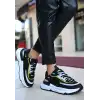 ALEH SİYAH CİLT LİLA DETAYLI SPOR AYAKKABI