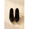 Alis Siyah Saten Stiletto Ayakkabı