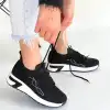 BELAN SİYAH TRİKO BAĞCIKLI SPOR AYAKKABI