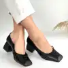CANDE SİYAH CİLT TOPUKLU AYAKKABI