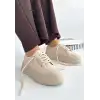 CARİN BEJ KETEN BAĞCIKLI SPOR AYAKKABI