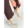 Ceas Bej Triko Bağcıklı Spor Ayakkabı
