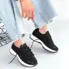 CEAS SİYAH TRİKO BAĞCIKLI SPOR AYAKKABI
