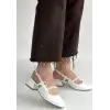 CEYDA BEYAZ CİLT TOPUKLU AYAKKABI