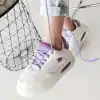 CHRİS BEYAZ CİLT LİLA DETAYLI BAĞCIKLI SPOR AYAKKABI