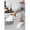 CHRİS BEYAZ CİLT SİYAH DETAYLI BAĞCIKLI SPOR AYAKKABI