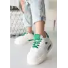 CHRİS BEYAZ CİLT YEŞİL DETAYLI BAĞCIKLI SPOR AYAKKABI
