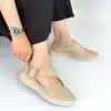 Cower Bej Deri Babet Ayakkabı