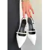DARİNA BEYAZ CİLT TOPUKLU AYAKKABI
