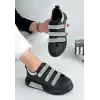 ELİKA SİYAH CİLT CIRT CIRTLI SPOR AYAKKABI