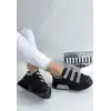 ELİKA SİYAH CİLT CIRT CIRTLI SPOR AYAKKABI