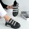 ELİKA SİYAH CİLT CIRT CIRTLI SPOR AYAKKABI