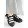ELİKA SİYAH CİLT SİMLİ CIRT CIRTLI SPOR AYAKKABI